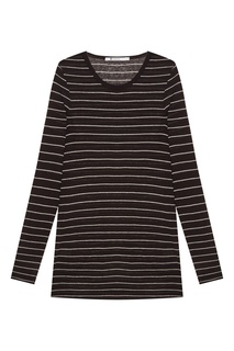 Черный джемпер в полоску T by Alexander Wang