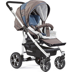 Коляска прогулочная GESSLEIN F4 Air+ накидка на ножки, коричневый/вкладыш цветочек