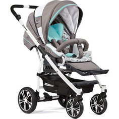 Коляска прогулочная GESSLEIN F4 Air+ накидка на ножки, серый/вкладыш бирюза