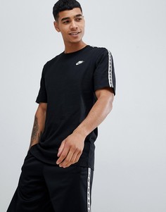 Черная футболка с полосками Nike AR4915-010 - Черный
