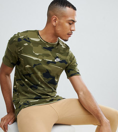 Зеленая футболка с камуфляжным принтом Nike TALL AJ6631-209 - Зеленый