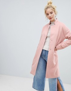 Пальто с минималистским воротником Fashion Union - Розовый