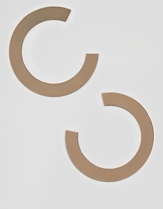 Золотистые незамкнутые серьги-кольца ASOS DESIGN - Золотой