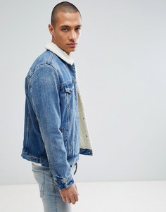 Куртка на подкладке из искусственного меха Levis Type 3 - Синий