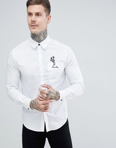Белая облегающая строгая рубашка с логотипом Religion - Белый