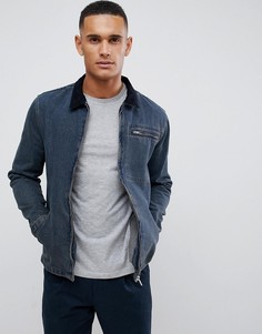 Джинсовая куртка с вельветовым воротником New Look - Синий
