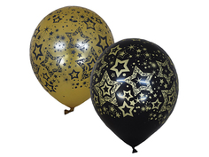 Набор воздушных шаров ПОИСК Голливуд Black&Gold 30cm 25шт 6 055 462