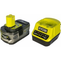 Аккумулятор ryobi one+ rc18120-140 (18 в; 4.0 a*ч; li-ion) + зарядное устройство rc18120