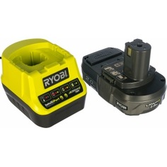 Аккумулятор ryobi one+ rc18120-120 (18 в; 2.0 а*ч; li-ion) + зарядное устройство rc18120