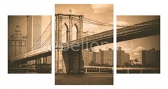 Набор из 3 панно (100х550 см) Бруклинский мост ретро 174279М55100 Ekoramka
