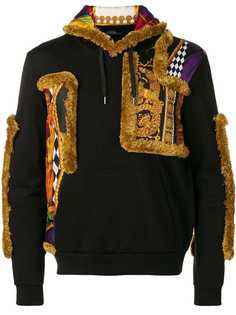 толстовка с капюшоном и барочным узором Versace