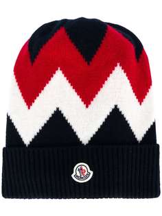 zigzag stripe beanie Moncler