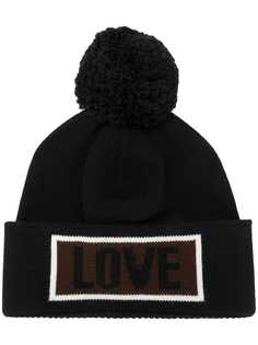 Love slogan beanie hat Fendi