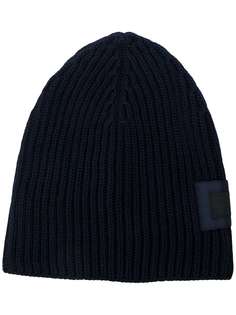 knitted logo beanie Prada