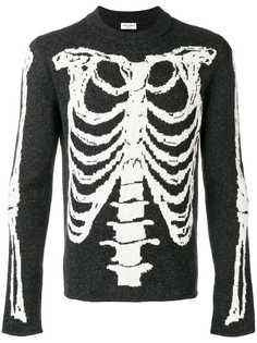свитер со скелетом вязки интарсия Saint Laurent