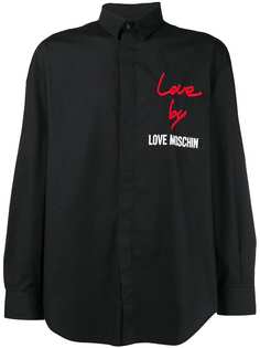приталенная рубашка с логотипом Love Moschino