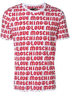 футболка с принтом логотипа Love Moschino