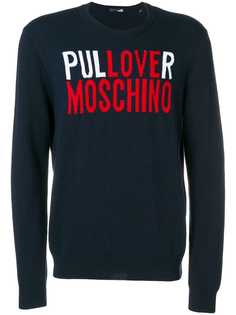 свитер с вышивкой логотипа Love Moschino