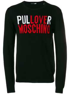 свитер с вышивкой логотипа Love Moschino
