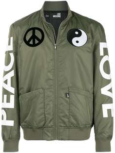 куртка-бомбер 'Peace Love' Love Moschino