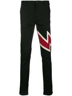 брюки узкого кроя с принтом молнии Givenchy