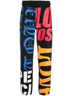 спортивные брюки дизайна "колор-блок" с логотипом Love Moschino