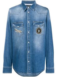 джинсовая рубашка с выцветшим эффектом Alexander McQueen