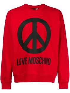 толстовка с длинными рукавами и логотипом Love Moschino