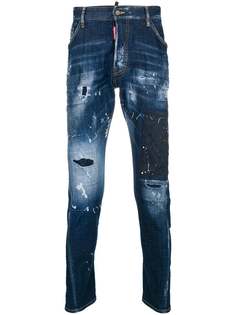 джинсы с рваными деталями Dsquared2