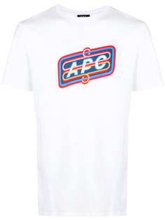 футболка с принтом логотипа A.P.C.
