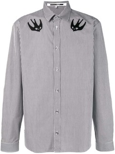 клетчатая рубашка с заплаткой в виде ласточек McQ Alexander McQueen