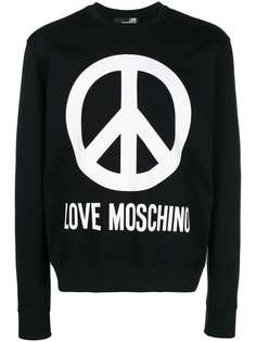 толстовка с принтом логотипа Love Moschino