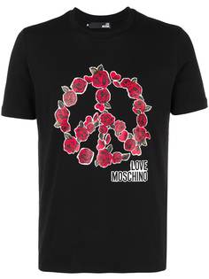 футболка с принтом логотипа Love Moschino
