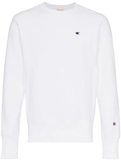 white  reverse weave terry cotton sweatshirt Champion