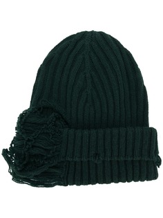 distressed ribbed knit beanie Maison Margiela