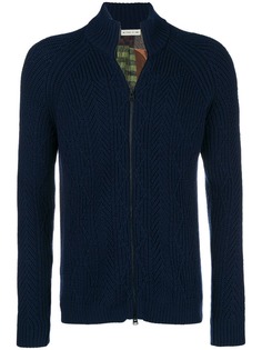 cable knit zipped cardigan Etro