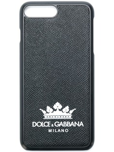 grained crown print iPhone 8+ case Dolce & Gabbana