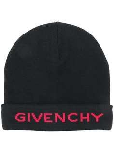 logo intarsia knit beanie Givenchy
