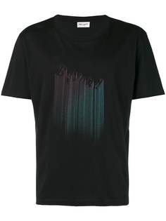 футболка с градиентным принтом с логотипом Saint Laurent