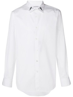 рубашка с вышивкой скелетов Alexander McQueen