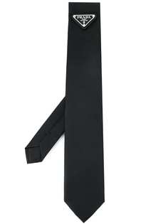 галстук с бляшкой с логотипом Prada