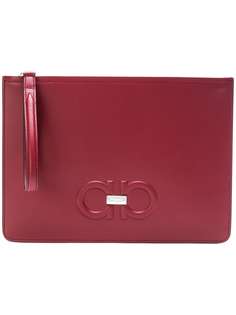 клатч на молнии с двойной деталью Gancio Salvatore Ferragamo