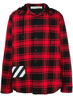 фланелевая куртка в клетку с капюшоном Off-White
