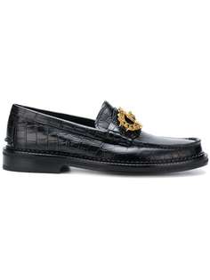 croco-embossed loafers Versace