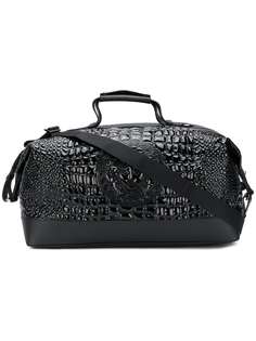 дорожная сумка с крокодиловым тисненым узором 'Medusa' Versace