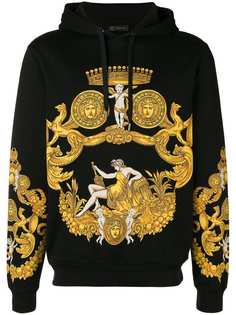 толстовка с капюшоном с принтом в стиле барокко Versace