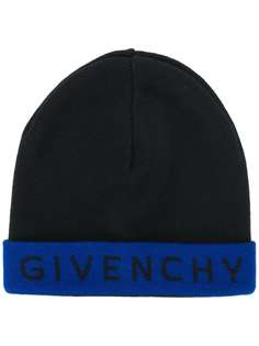 шапка бини с контрастным логотипом Givenchy