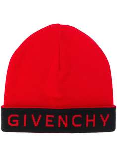 шапка бини с контрастным логотипом Givenchy