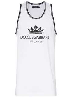 топ без рукавов с логотипом Dolce & Gabbana
