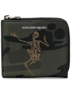 кошелек с принтом танцующего скелета Alexander McQueen